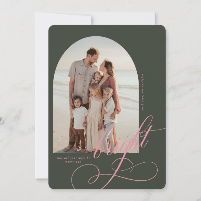 Cartão de Natal feliz e Brilhante (Frente)