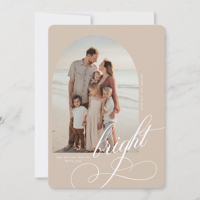 Cartão de Natal feliz e Brilhante (Frente)