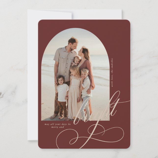 Cartão de Natal feliz e Brilhante (Frente)