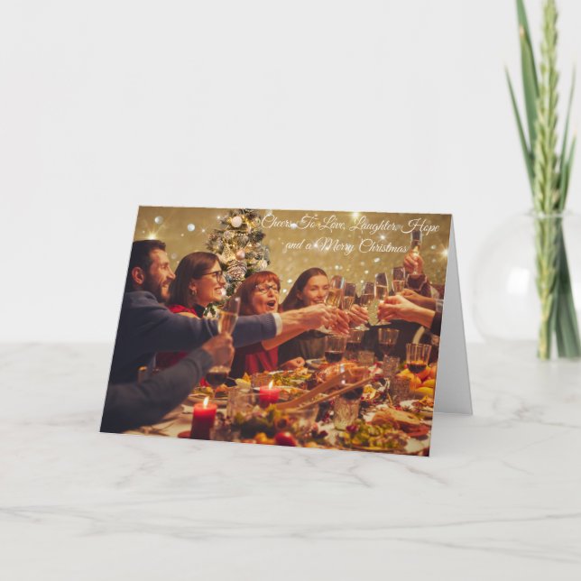 Cartão de Natal Feliz Feriado (Frente)