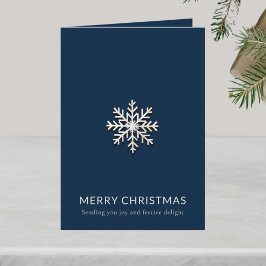 Cartão de Natal Feliz Floco de Neve