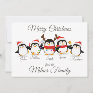 Cartão de Natal Feliz Natal Pinguim - Empório do Papai Noel