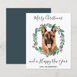 Cartão de Natal Feliz para Cachorro German shepher