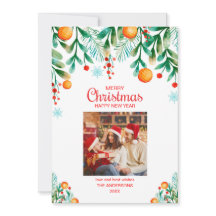 Cartão de Natal Feliz para Colagem de Fotos Modern