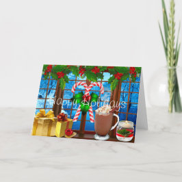 Cartão de Natal Feliz para Férias