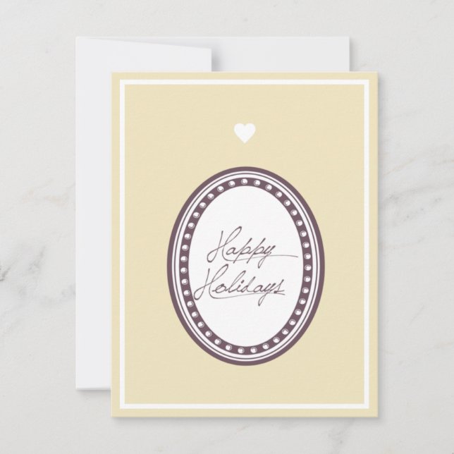 Cartão de Natal Feliz Plano (Frente)