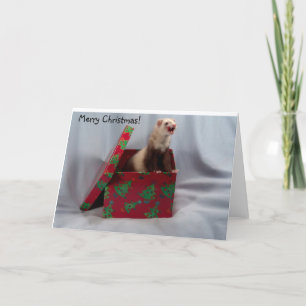 Cartão de Natal Ferret
