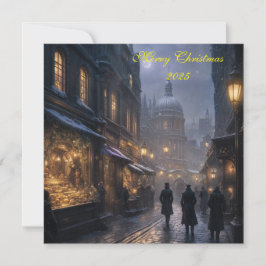 Cartão de Natal Festivo do Velho Londres