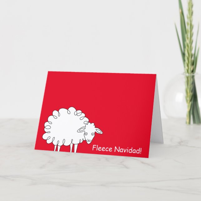 Cartão de Natal Fleece Navidad (Frente)
