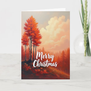 Cartão de Natal Floresta Ardente