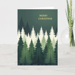 Cartão de Natal Florestal - Árvore Evergreen Moder