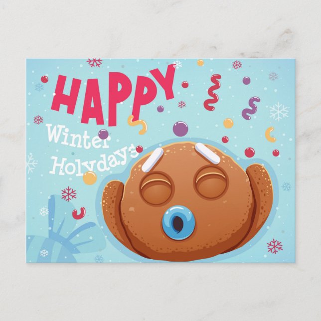 Cartão de Natal Fofo (Frente)