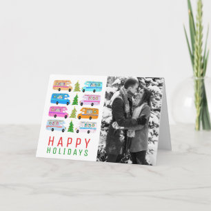 Cartão de Natal Fofo Camper RV FOTO PERSONALIZADA