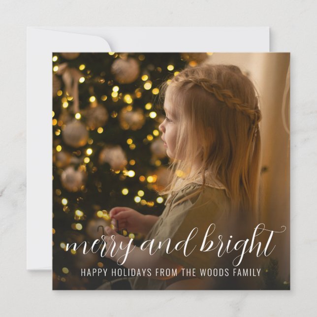 Cartão de Natal Foto Árvore de Natal (Frente)