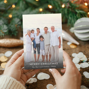 Cartão de Natal Foto da Família Feliz Natal