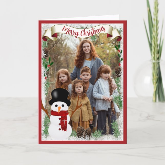 Cartão de Natal Foto de Boas Festas (Frente)