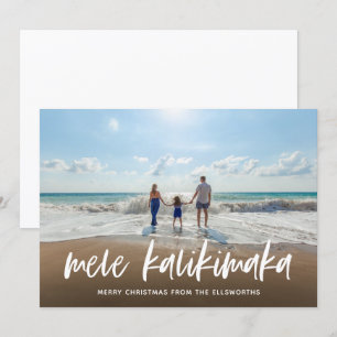 Cartão de Natal Foto Mele Kalikimaka Havaiano