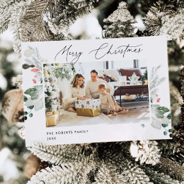 Cartão de Natal Foto Moderno | Cartão de Férias
