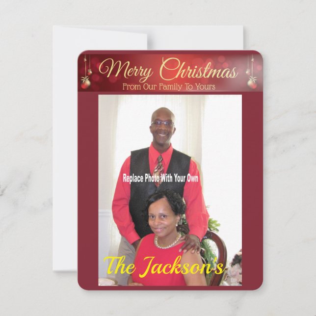 Cartão de Natal Fotográfico (Frente)