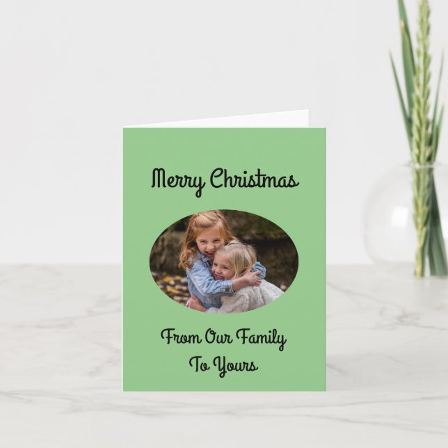 Cartão de Natal Fotográfico de nossa família para  (Frente)