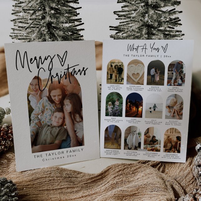 Cartão de Natal Fotográfico do Ano Moderno em Revi (Criador carregado)