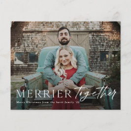 Cartão de Natal Fotográfico do Merrier de Orçament