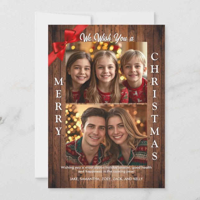 Cartão de Natal Fotográfico para Deck the Halls 3 (Verso)