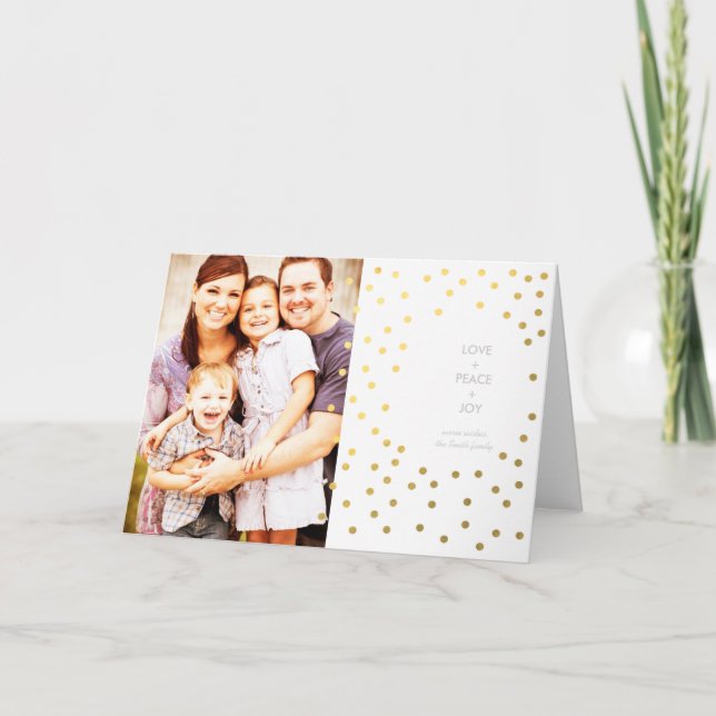 Cartão de Natal Fotográfico para Strips Coloridas  (Frente)