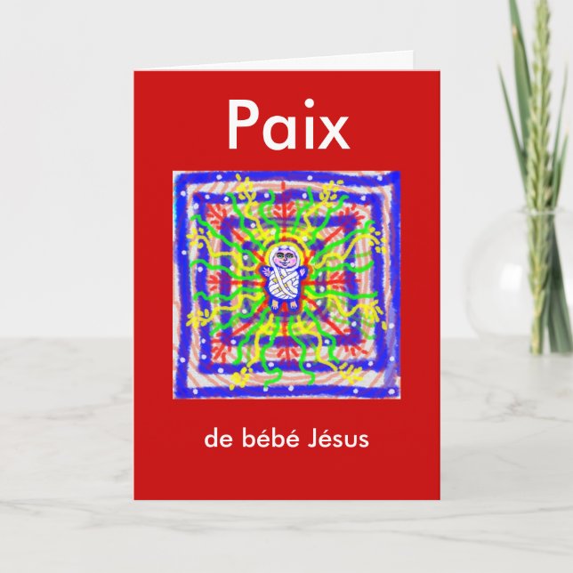 Cartão de Natal Francês (Frente)