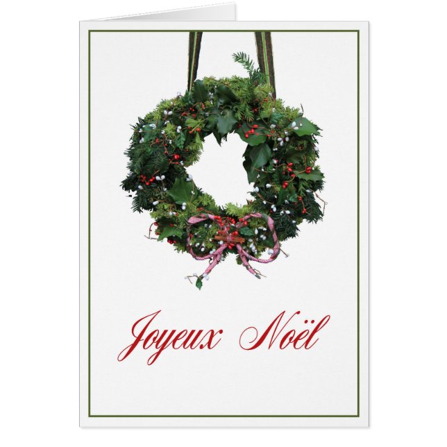 Cartão de Natal francês para Joyeux Noël (Frente)
