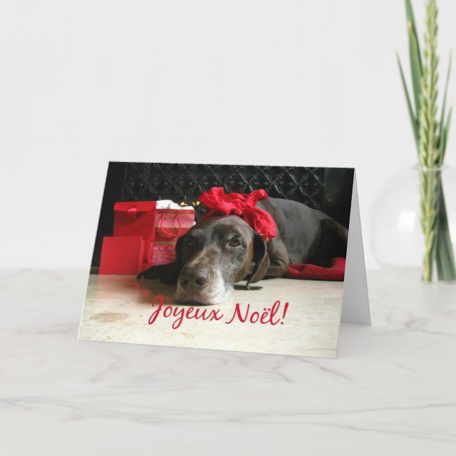 Cartão de Natal francês para Joyeux Noël (Frente)