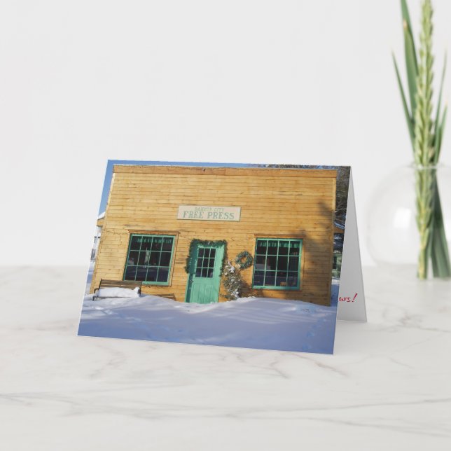 Cartão de Natal "Free Press" (Frente)