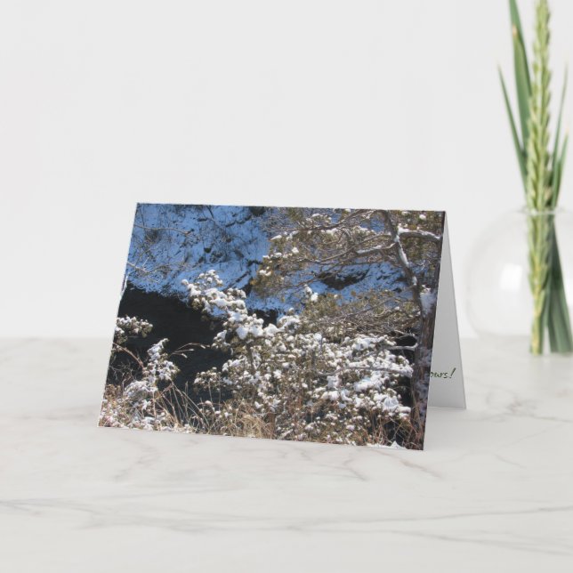 Cartão de Natal "Frosty Pines" (Frente)