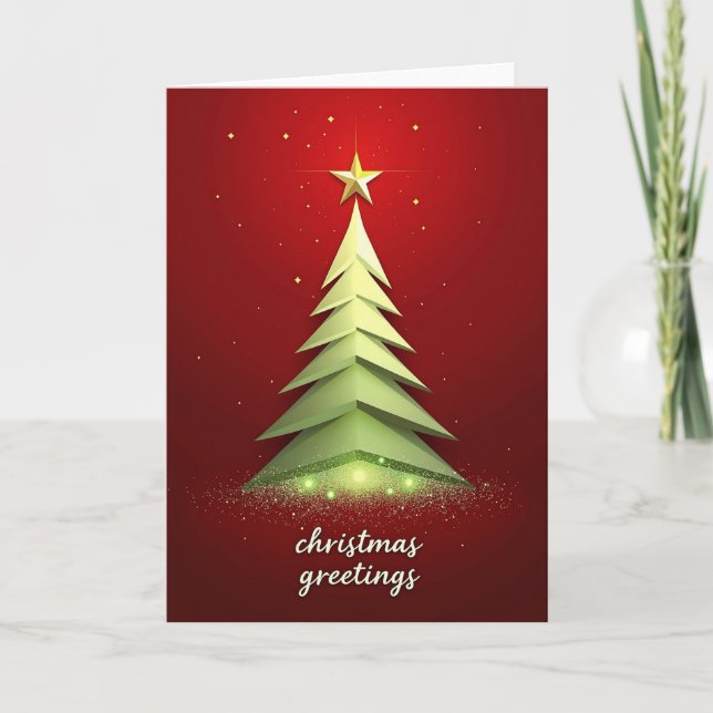 Cartão de Natal Geométrico (Frente)