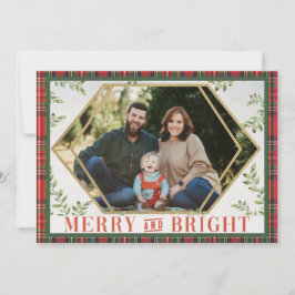 Cartão De Natal Geométrico De feliz E Xadrez Brilh