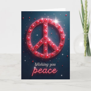 Cartão de Natal Glittering Peace