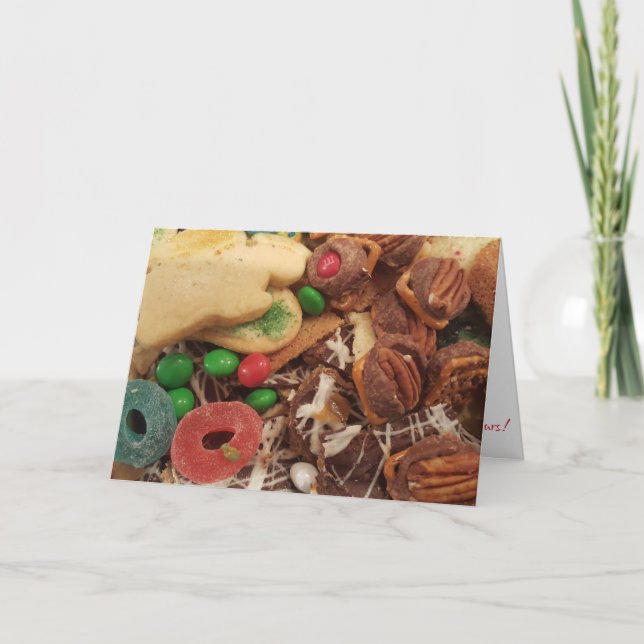 Cartão de Natal "Gostosuras de Fim de Ano" (Frente)