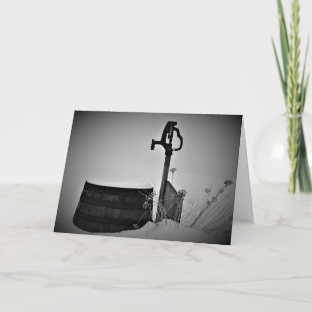 Cartão de Natal "Hidrante Silencioso" (Frente)