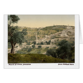 Cartão de Natal Histórico Foto Antiga de Jerusalém