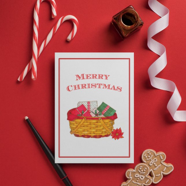 Cartão de Natal Holiday Basket (Criador carregado)