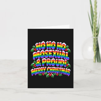 Cartão de Natal Homossexual Ho Ho Ho LGBTQ+