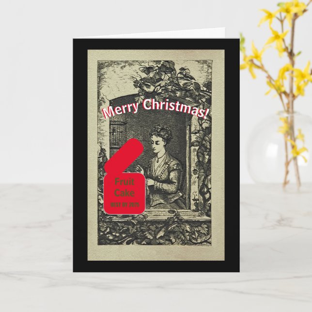 CARTÃO DE NATAL HUMOROSO/FRUITCAKE (Flor Amarela)