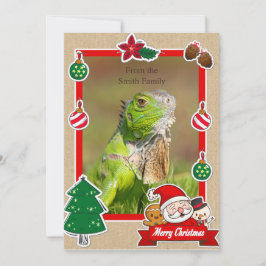 Cartão de Natal Iguana