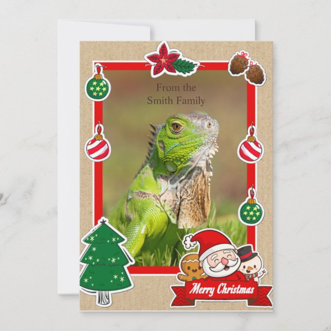 Cartão de Natal Iguana (Frente)
