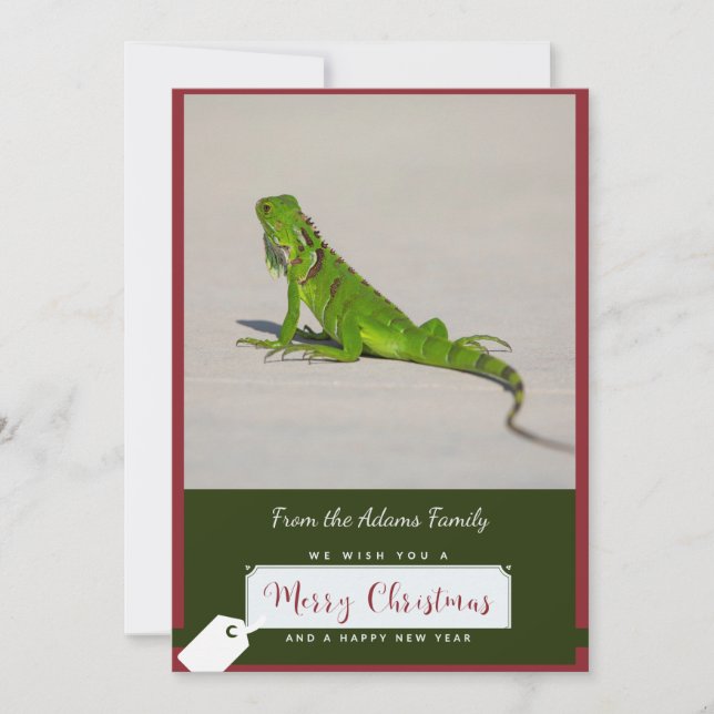 Cartão de Natal Iguana (Frente)