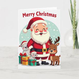 Cartão de Natal Ilustrado Alegre