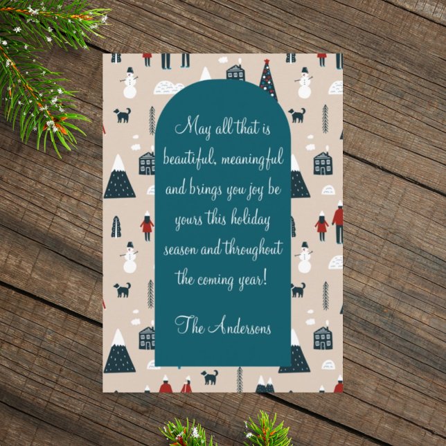 Cartão de Natal ilustrado pelo inverno (Criador carregado)