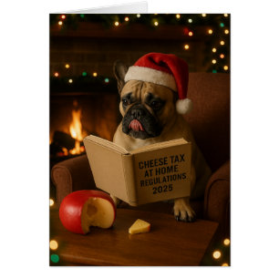 Cartão de Natal 'Imposto sobre Queijo' do Bulldog