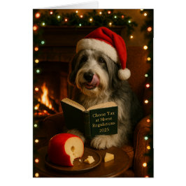 Cartão de Natal 'Imposto sobre Queijo' do collie b