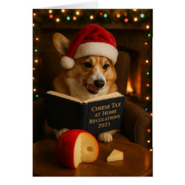 Cartão de Natal 'Imposto sobre Queijo' do Corgi